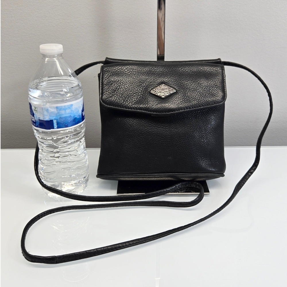 Fossil Vintage Crossbody Bag Small Black Pebbled Leather Y2K Evening Going Out